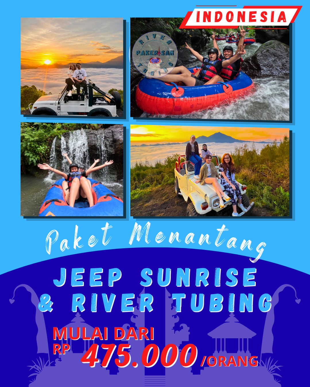 Jeep Sunrise & River Tubing Domestik